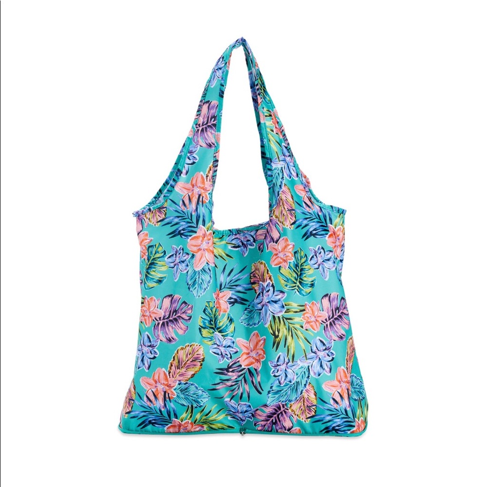 Floral Patterned Packable Tote